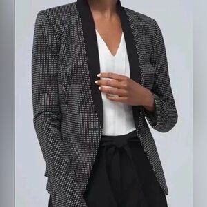 NEW Black House White Market PDot Blazer Jacket Long Sleeve Black & White